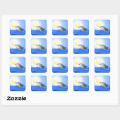 Baby Dolphin Vierkante Sticker (Vel)