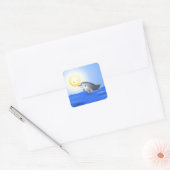 Baby Dolphin Vierkante Sticker (Envelop)