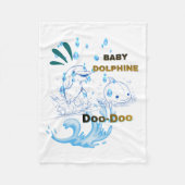 Baby Dolphine Fleece Deken (Voorkant)