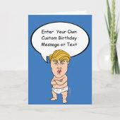 Baby Donald Trump Birthday Kaart - Pas uw systeem  (Voorkant)