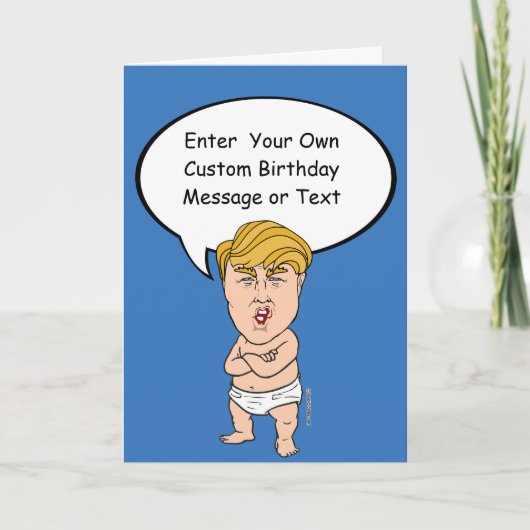 Baby Donald Trump Birthday Kaart - Pas uw systeem  (Voorkant)