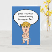 Baby Donald Trump Birthday Kaart - Pas uw systeem  (Gele Bloem)