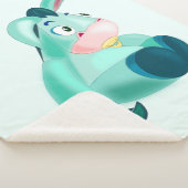Baby Donkey - Blauw - Vun schilderen Sherpa Deken (3/4)