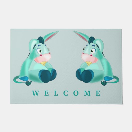 Baby Donkey Doormat - Welkom Deurmat (Voorkant)