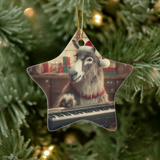 Baby Donkey familie Ornament, Donkey Lovers gesche Keramisch Ornament (Boom)