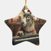 Baby Donkey familie Ornament, Donkey Lovers gesche Keramisch Ornament (Achterkant)