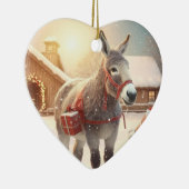 Baby Donkey familie Ornament, Donkey Lovers gesche Keramisch Ornament (Rechts)