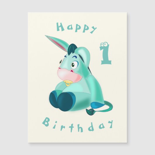 Baby Donkey Funny Verjaardag Kaart (Voorkant)