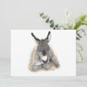 Baby Donkey Note Card Kaart (Staand voorkant)