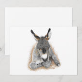 Baby Donkey Note Card Kaart (Voorkant / Achterkant)