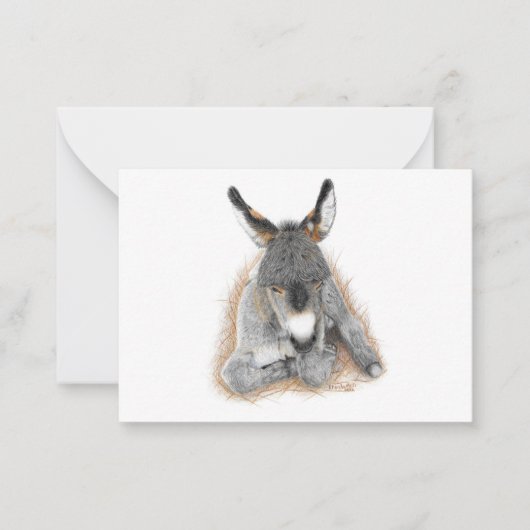 Baby Donkey Note Card Notitiekaartje (Voorkant)