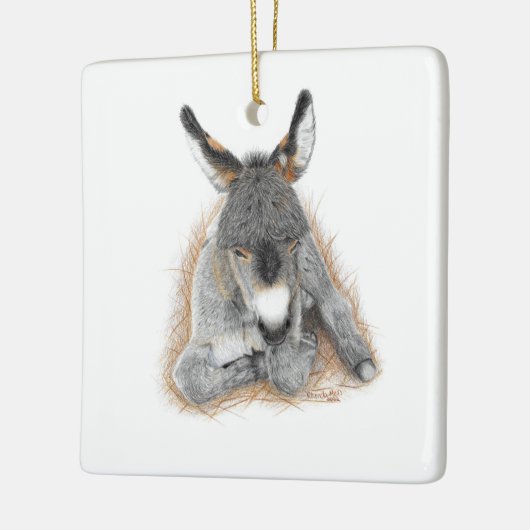 Baby Donkey Square Ornament (Links)