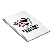 Baby Don't Herd Me Grappige Koe Punt  Notitieboek (Rechterzijde)