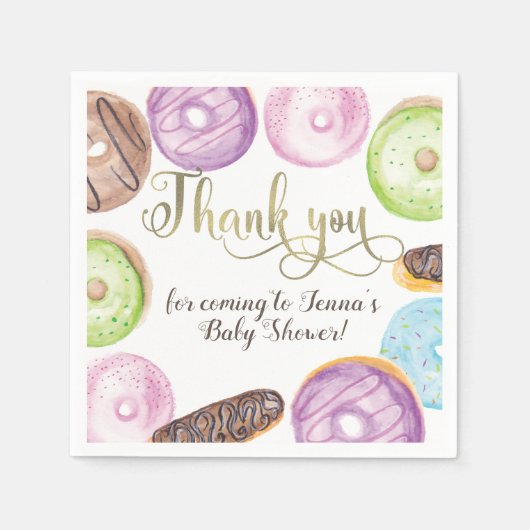 Baby donut Party Baby shower Birthday Servet (Voorkant)