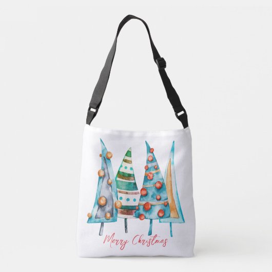 Baby Doodle kerstbomen Crossbody Tas (Achterkant)