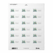 Baby Doodle Kerstbomen Retouradreslabel Etiket (Full Sheet)