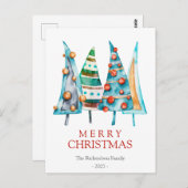 Baby Doodle Pine Kerstboom Cadeaus Vakantie Briefkaart (Voorkant / Achterkant)