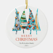 Baby Doodle Pine Kerstboom geschenken Keramisch Ornament (Voorkant)