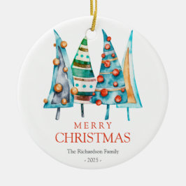 Baby Doodle Pine Kerstboom geschenken Keramisch Ornament