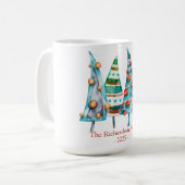 Baby Doodle Pine Kerstboom geschenken Koffiemok (Voorkant links)