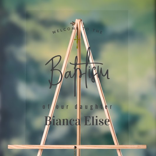 Baby Doop Acryl Welkom Teken Acryl Bord (Neutraal)