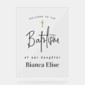 Baby Doop Acryl Welkom Teken Bord (Voorkant)