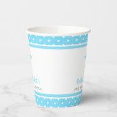 Baby doop eerste verjaardag Blue Cross Boy Papieren Bekers (Links)