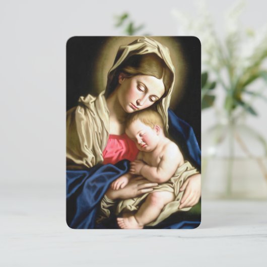 Baby Doopherdenking Grote Gebed Kaart (Staand voorkant)