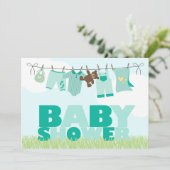 Baby dop neutraal Baby shower Kaart (Staand voorkant)