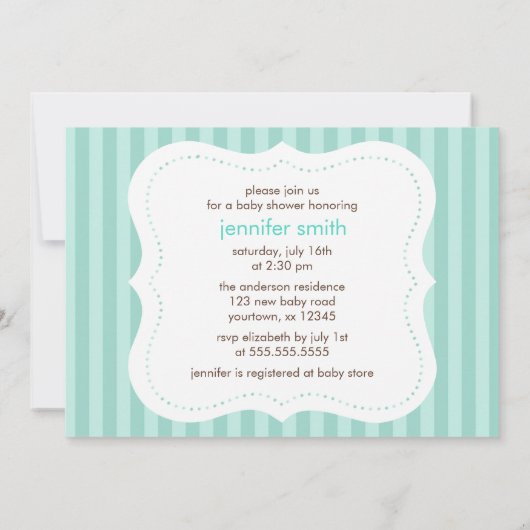 Baby dop neutraal Baby shower Kaart (Achterkant)