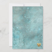 Baby douche uitnodigingen "Gouden Dolfijnen/Moeder (Achterkant)