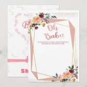 Baby Douche Uitnodigingen Kaart Voor Jongen & Meis (Voorkant / Achterkant)