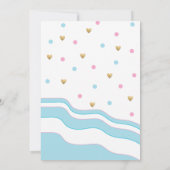 Baby douche uitnodigingen "My Flamingos" uitnodige (Achterkant)