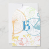  baby-douches met een fiets kaart (Achterkant)