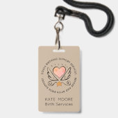 Baby Doula Birth Coach Midechtgenote Badge (Voorzijde met lanyard)