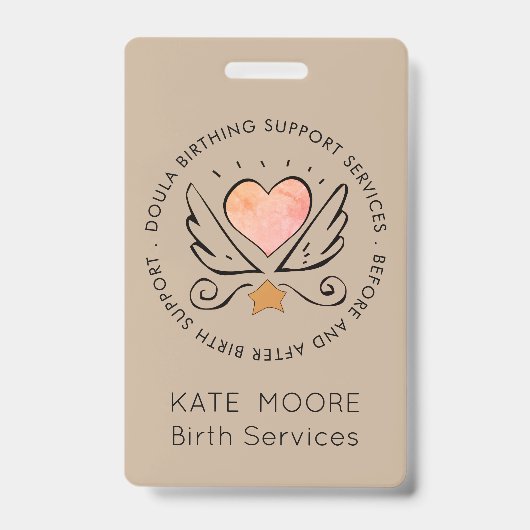 Baby Doula Birth Coach Midechtgenote Badge (Voorzijde)