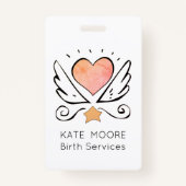 Baby Doula Birth Coach Midechtgenote Badge (Achterkant)
