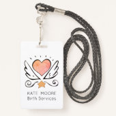 Baby Doula Birth Coach Midechtgenote Badge (Achterkant met draagriem)