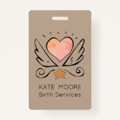 Baby Doula Birth Coach Midechtgenote Badge (Achterkant)