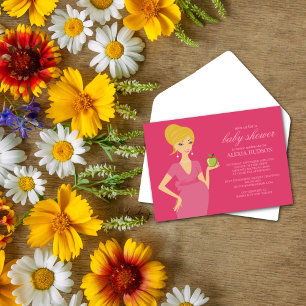 Baby douwer-uitnodigingen {Roze} Kaart