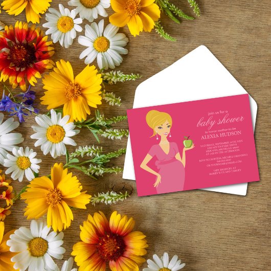 Baby douwer-uitnodigingen {Roze} Kaart