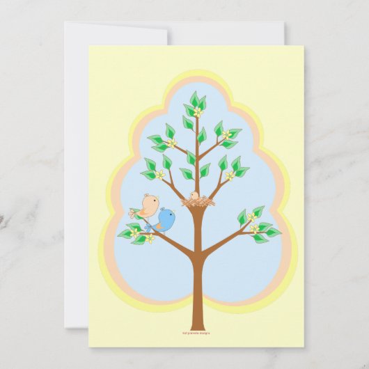 Baby douwer-uitvindingen van de vogelfamilie kaart (Achterkant)