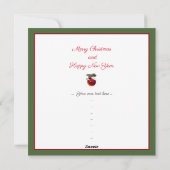 Baby Dove Feestdagenkaart (Achterkant)