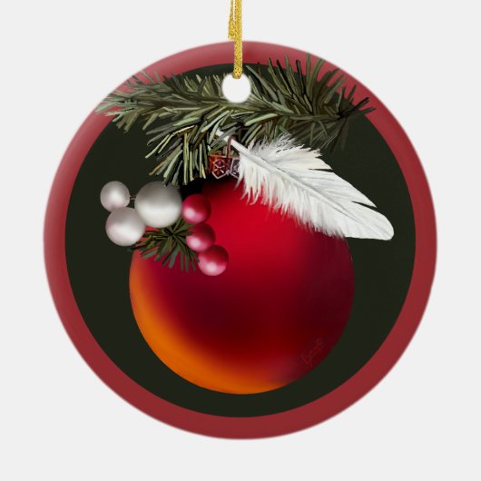 Baby Dove Keramisch Ornament (Achterkant)