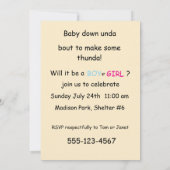 Baby Down Under Digitale Download Uitnodiging (Achterkant)