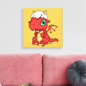 Baby draak 12 x 12 canvas afdruk (Insitu (Woonkamer))