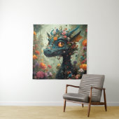 Baby Draak Fantasie Wandkleed (In situ)