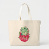 Baby Draak in een drakenfruit Grote Tote Bag (Voorkant)