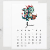 Baby Draak Juni Speelse Fantasy Maandkalender (Voorkant / Achterkant)
