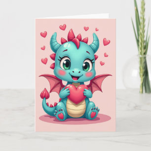 Baby Draak Liefdes Hart Kaart